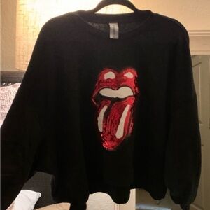 Rolling Stone Sequin Sweatshirt Xl